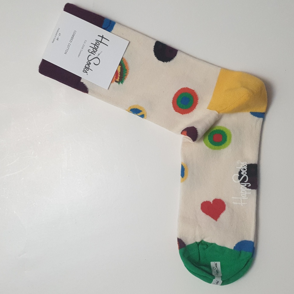 Happy Socks Men Socks EU 41-46, US 8 - 12 Brand New Combed Cotton Hard #4